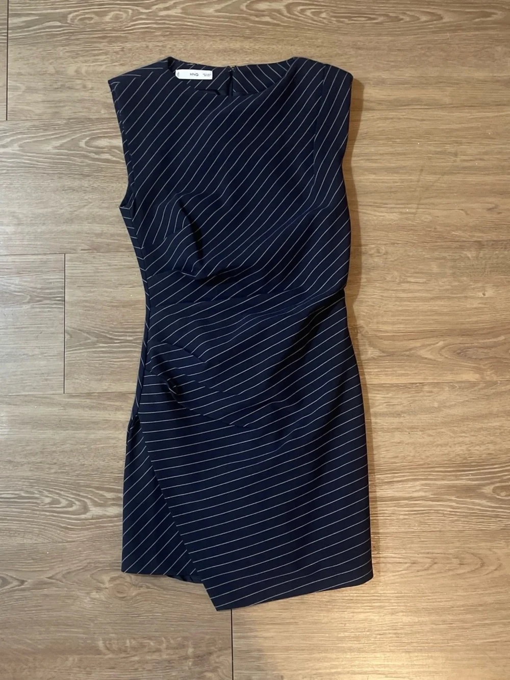 Mango Navy Pinstripe Dress